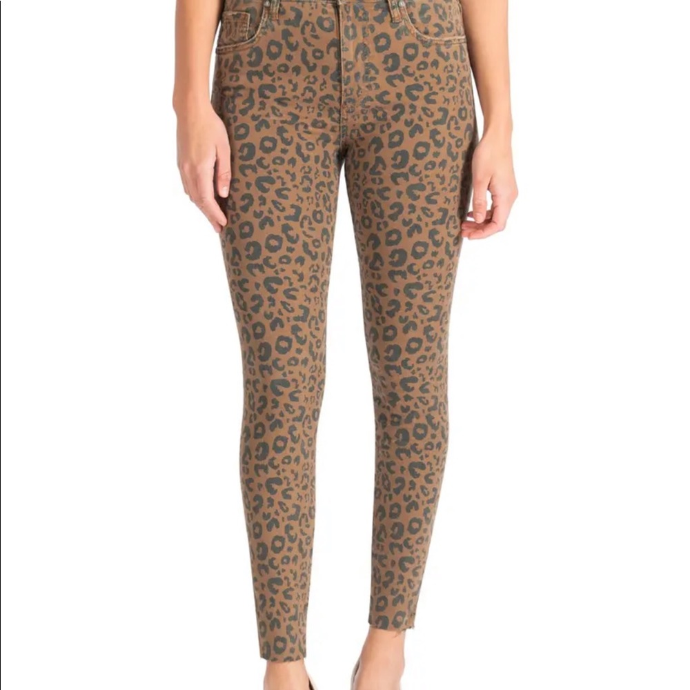 KUT From The Kloth Donna Skinny Ankle Pants Size 14 Animal Print